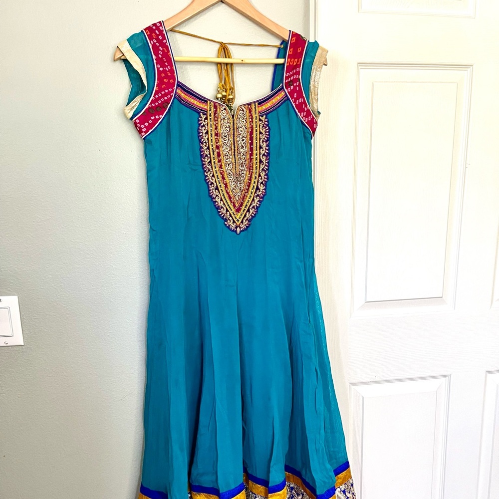 😍💙💙So beautiful indian anarkali dress 👗 💙💙 (3 times wear only )